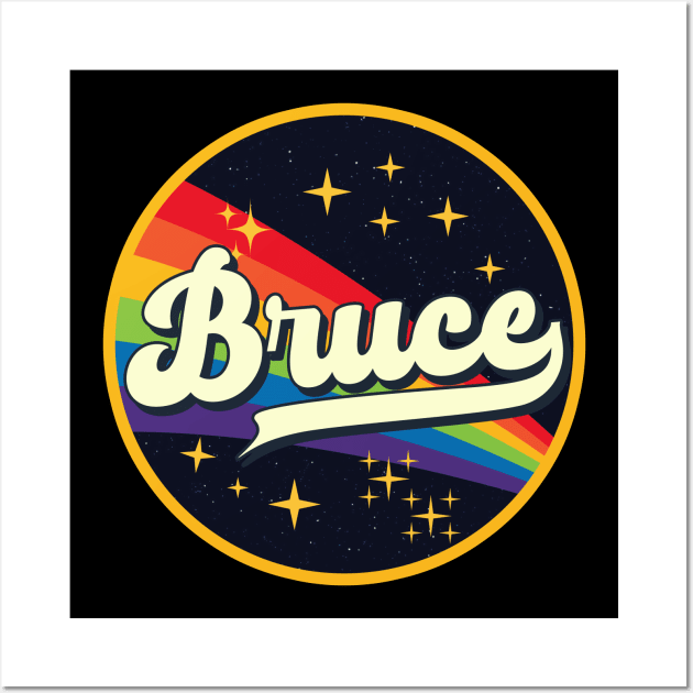 Bruce // Rainbow In Space Vintage Style Wall Art by LMW Art